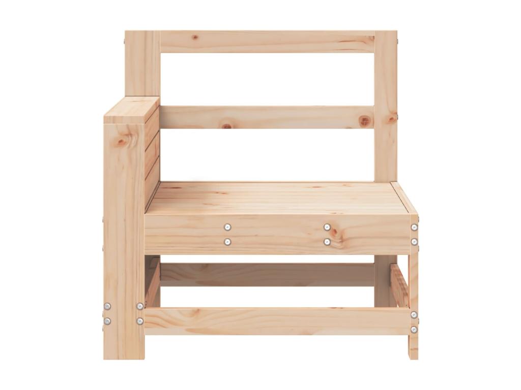 Garden sofa with armrest, 69x62x70.5 cm, solid pine wood, 83402POSU