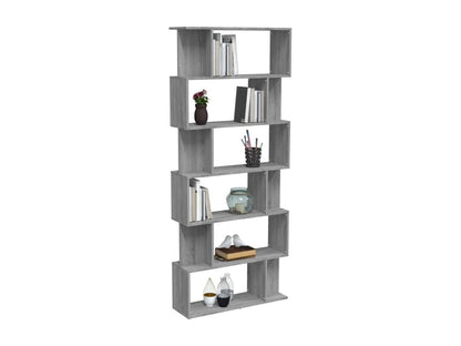 Parisianestop bookcase/room divider, grey, 80x24x192 cm, engineered wood, 29394CWBJ