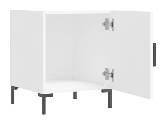 2-piece bedside tables, white, 40x40x50 cm, engineered wood, 71214MYPE