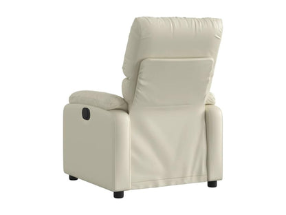 Cream Faux Leather Reclining Massage Chair 11147TTEB