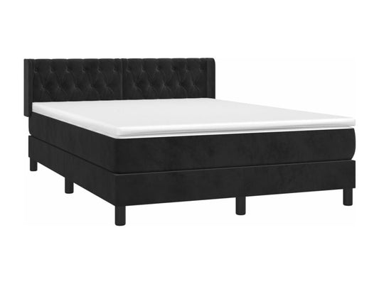 Parisianestop bed base with black 140x190 cm velvet mattress 33291IGAD