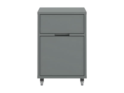 Maisonpuretop - Maisonpuretop 1-Door 1-Drawer Cabinet in Wood and Metal, 60cm High - Green 84424DOBD