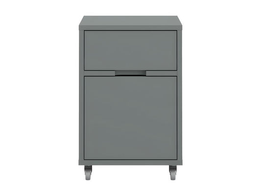 Maisonpuretop - Maisonpuretop 1-Door 1-Drawer Cabinet in Wood and Metal, 60cm High - Green 84424DOBD