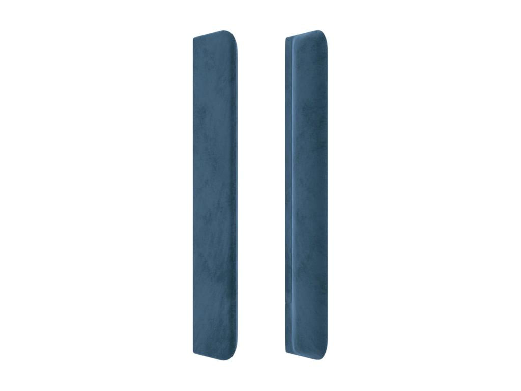 Headboard with wings, Dark Blue, 163x16x118/128 cm, Velvet, 05715GVKX