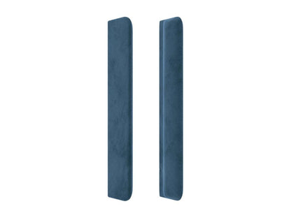 Headboard with wings, Dark Blue, 163x16x118/128 cm, Velvet, 05715GVKX