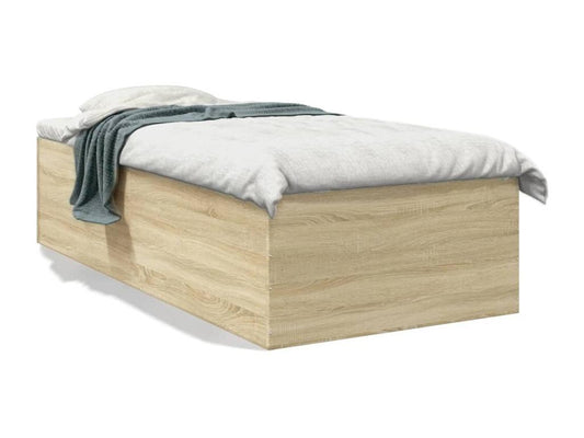 Parisianestop oak bed frame 100x200 cm engineered wood 85118THGF