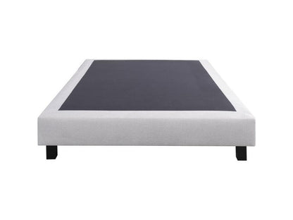 Set of 20cm grey bed bases and 20cm Parisianestop high-density firm foam mattresses, summer/winter side, 140x190cm 87053EVAJ
