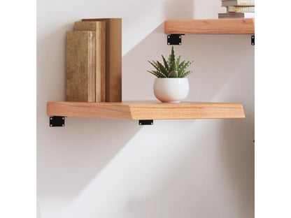 Light brown wall shelf, treated solid oak wood 18635TXKV