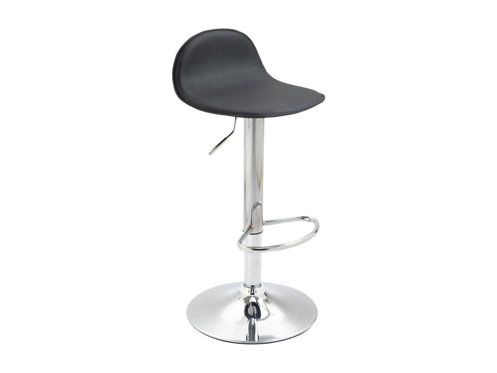 Bar stools - Faux leather / Metal - Black - Artvivrestore 08268SVMM