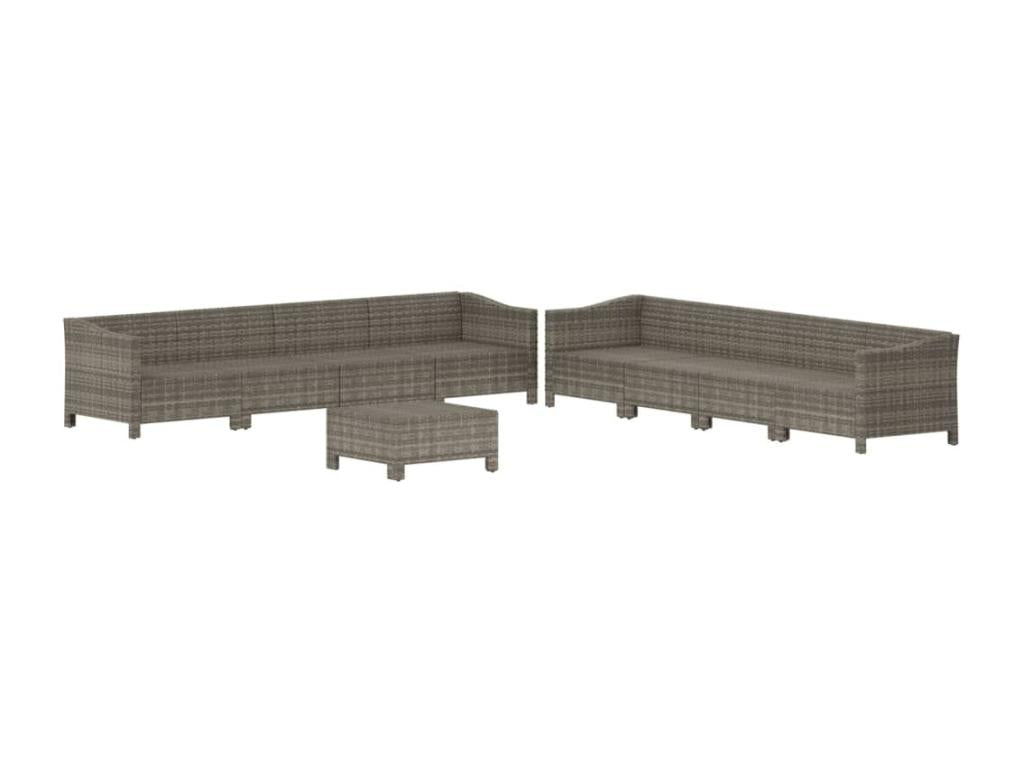 Grey resin garden furniture set, 63x63x55.5 cm, 02 0018025 68171JFLL