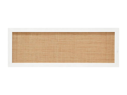 Pine wood and white raffia headboard 180x60cm - Artvivrestore RAFIA - Artvivrestore 61145FZCO