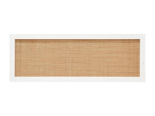 Pine wood and white raffia headboard 180x60cm - Artvivrestore RAFIA - Artvivrestore 61145FZCO