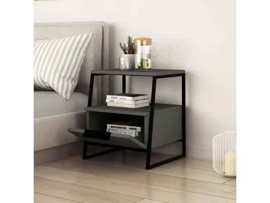 Bedside table in chipboard with 1 drawer Parisianestop 94608FQVX