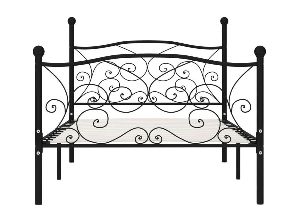 Bed and slatted base at Parisianestop Black Metal 100x200 96769YAIH