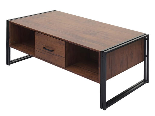 Maisonpuretop-A27b Coffee Table, 3D Structure Side Table, 45x150x60cm, Maisonpuretop - Certified Metal - Oak Finish, s 38870PARR