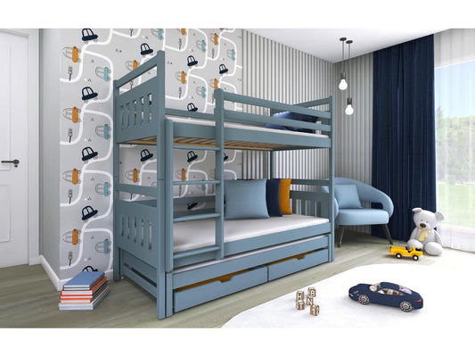 Parisianestop BB012 Bunk Beds 90x180 cm Grey 82285RSNE