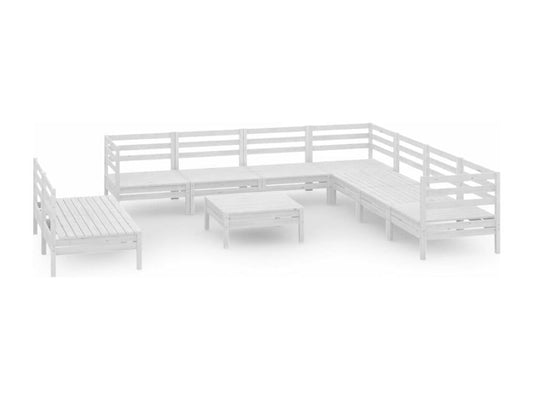 White wooden garden furniture set, 63.5x63.5x62.5 cm, 02 0015242 21229EICJ
