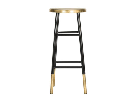Black and gold bar/counter stool, 34x34x76.2 cm - Maisonpuretop 93852ERUA