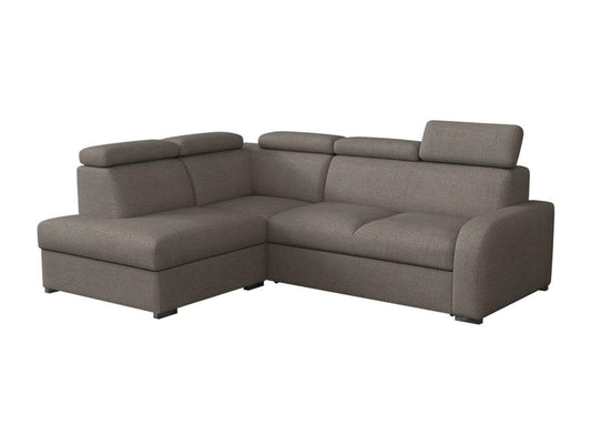 Maisonpuretop 229 Corner Sofa, Brown, Sleeping Function, Bed Box, 250x200x85cm, 21872IHVJ