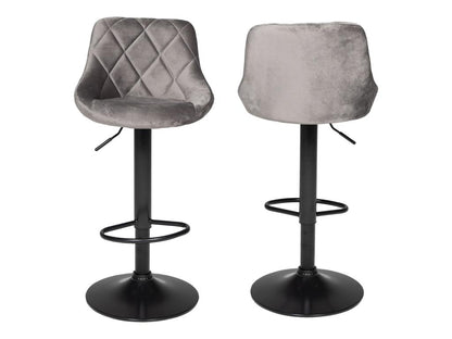 Maisonpuretop 67809KAIJ Grey Velvet Bar Stool