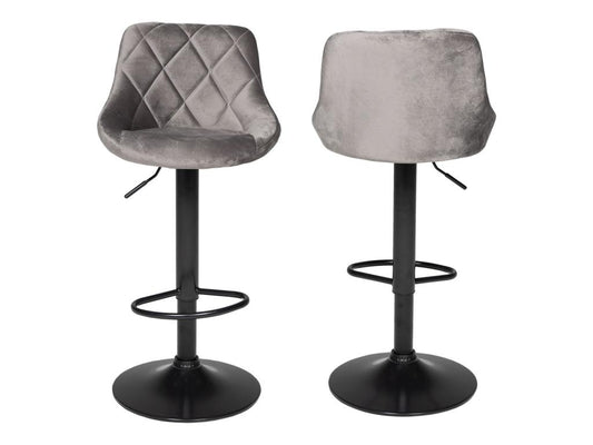 Maisonpuretop 67809KAIJ Grey Velvet Bar Stool