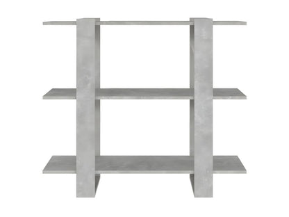 Bookshelf/Room Divider, Concrete Grey, 100x30x87 cm, 13594HSCV