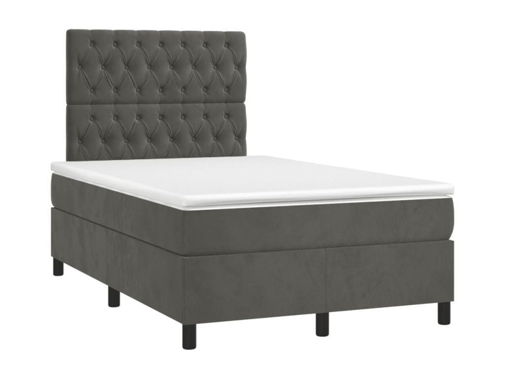 Parisianestop bed base with dark grey LED mattress 120x190 cm 81299XHJN