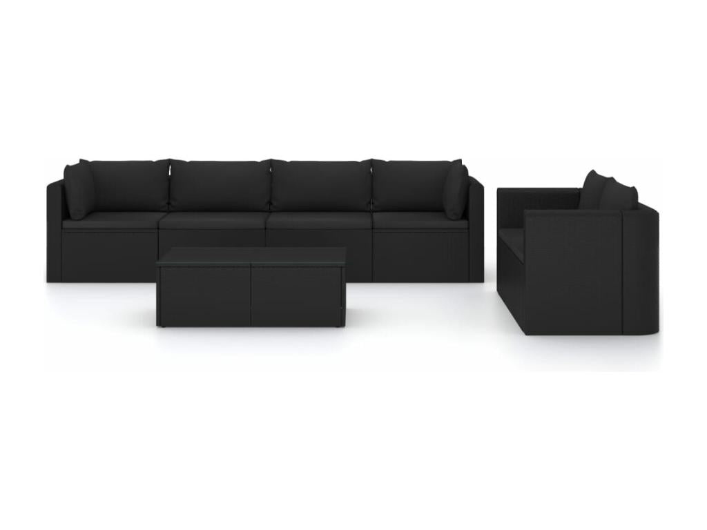 Black resin garden furniture set, 72x72x63 cm, 02 0017324 93826PUBS