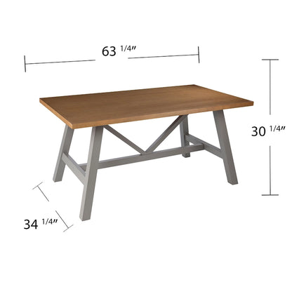 SEI Furniture Hepner Modern Farmhouse Natural/ Gray Wood Dining Table