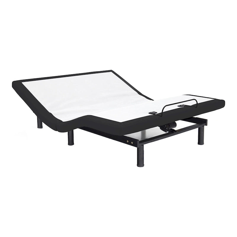 Brenner Modern Black Adjustable Bed Frame with 4 Positions and USB Ports by Furniture of America