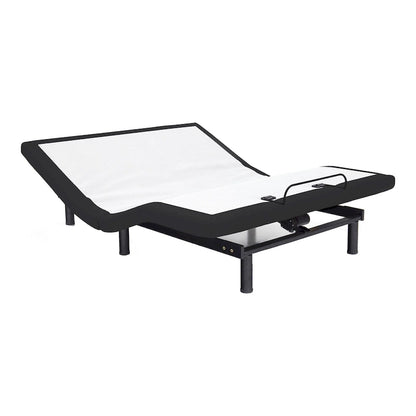 Brenner Modern Black Adjustable Bed Frame with 4 Positions and USB Ports by Furniture of America
