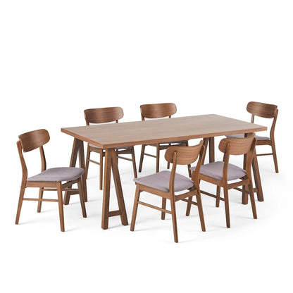 Lucious Mid-Century Modern 7 Piece Dining Set by Christopher Knight Home