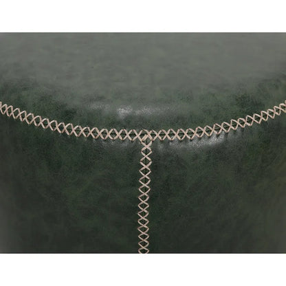 Somette 5305 Round Vintage Upholstered Ottoman
