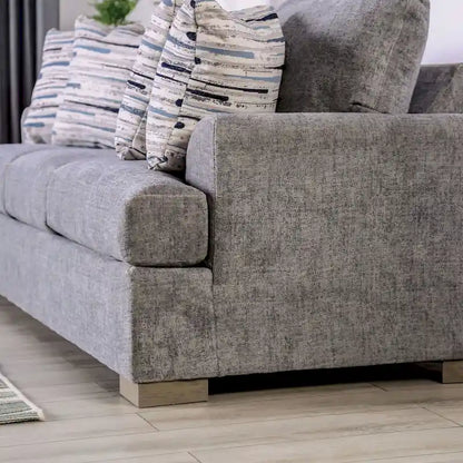 Nort Transitional Fabric Upholstered Flared Arms 2-Piece Sofa Set by Furniture of America