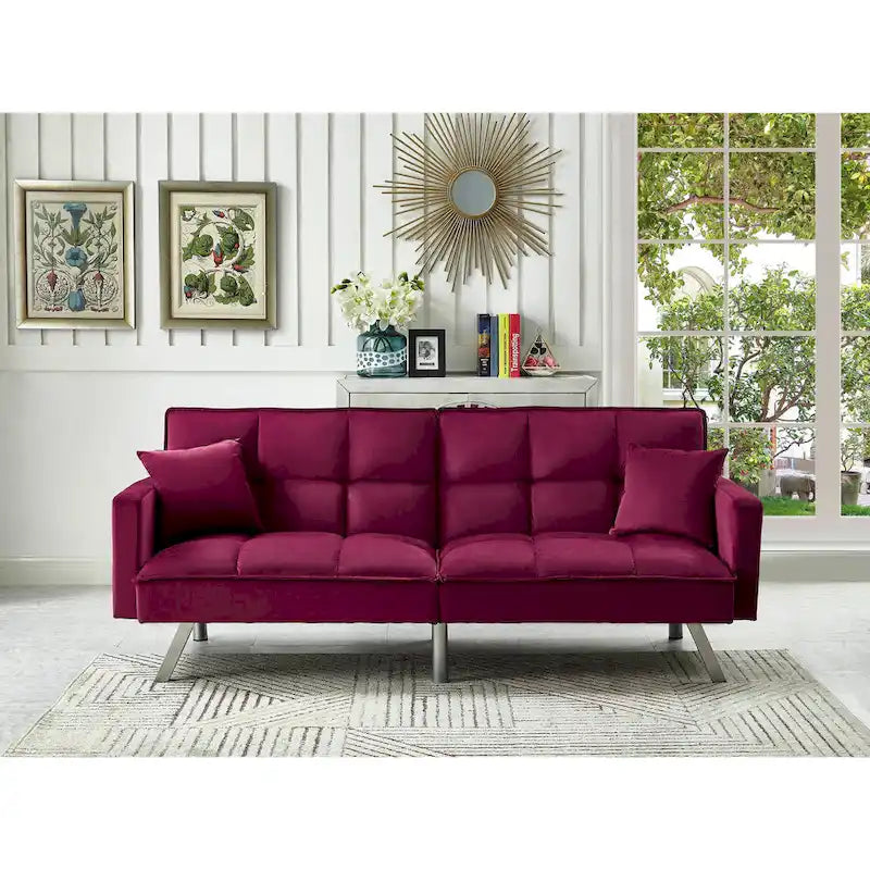 Comfortable Velvet Sleeper Sofa Bed by Legend Furniture