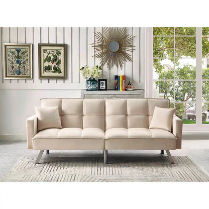 Comfortable Velvet Sleeper Sofa Bed by Legend Furniture