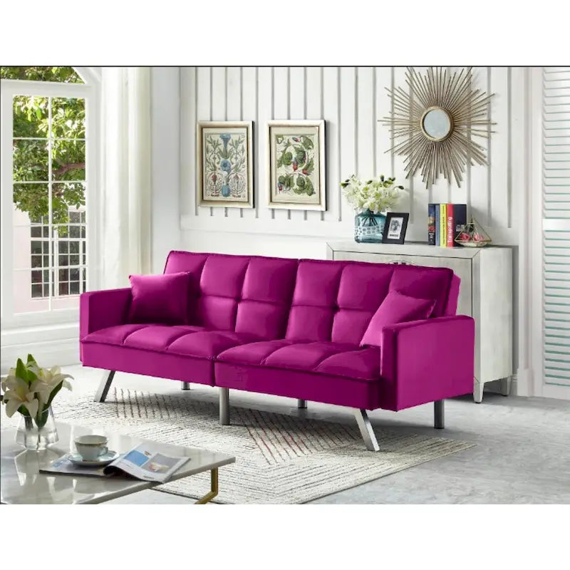 Comfortable Velvet Sleeper Sofa Bed by Legend Furniture