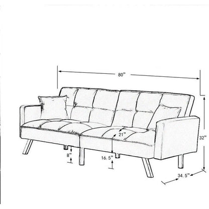 Comfortable Velvet Sleeper Sofa Bed by Legend Furniture