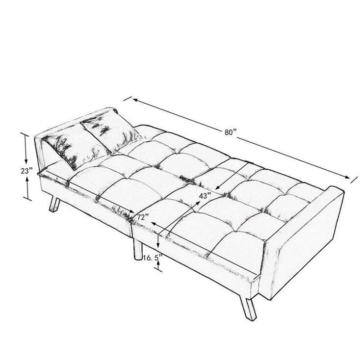 Comfortable Velvet Sleeper Sofa Bed by Legend Furniture