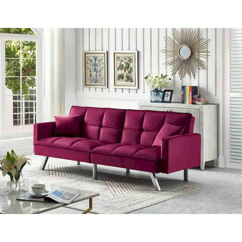 Comfortable Velvet Sleeper Sofa Bed by Legend Furniture