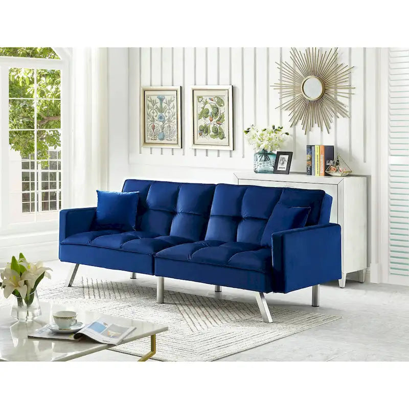 Comfortable Velvet Sleeper Sofa Bed by Legend Furniture
