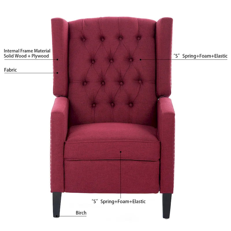 27 Wide Manual Wing Chair Recliner