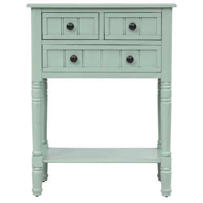 Wooden Console Table, Sofa Table with Storage Drawers and Shelf
