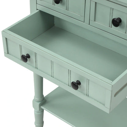 Wooden Console Table, Sofa Table with Storage Drawers and Shelf