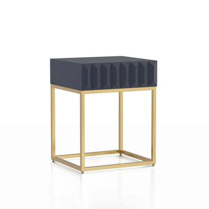Bird Contemporary Steel 1-Drawer Accent Table by Furniture of America