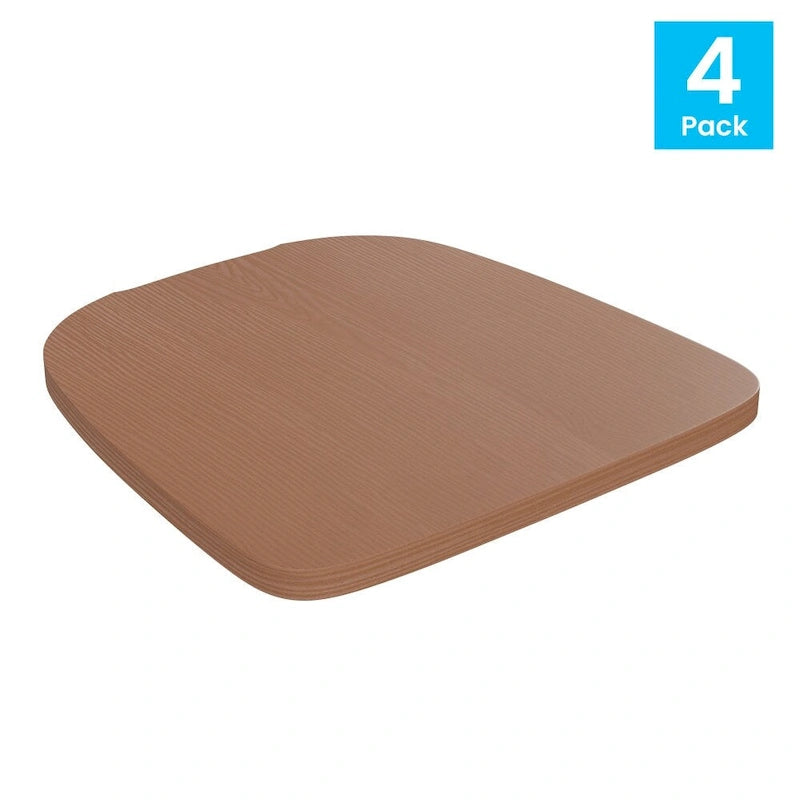 All-Weather Polyresin Seat for Colorful Metal Stools and Chairs-4 Pack