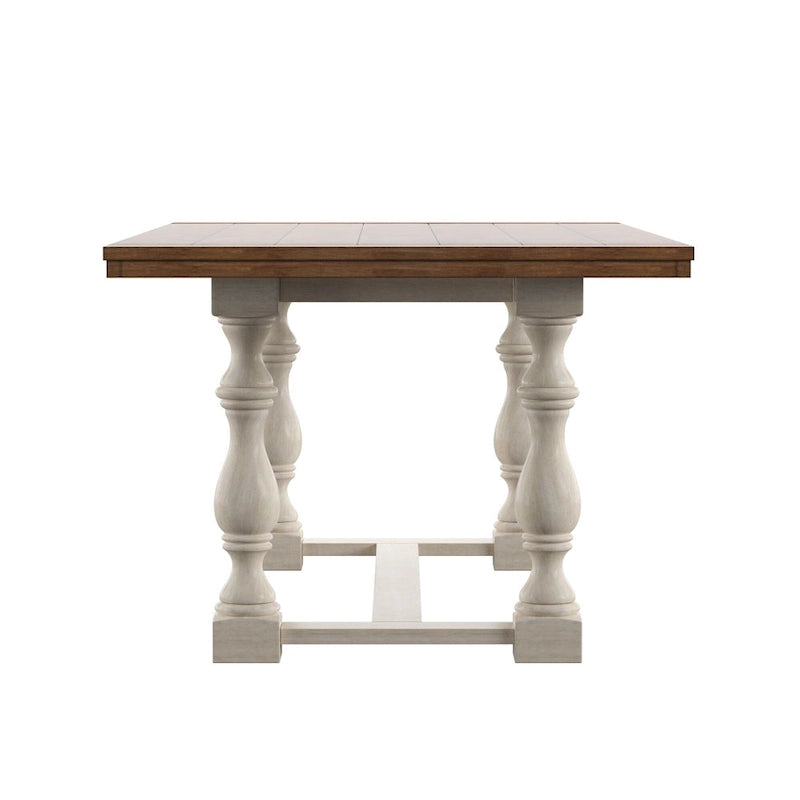 Eleanor 78-inch Oak Dining Table with Turned Leg Trestle Base by iNSPIRE Q Classic