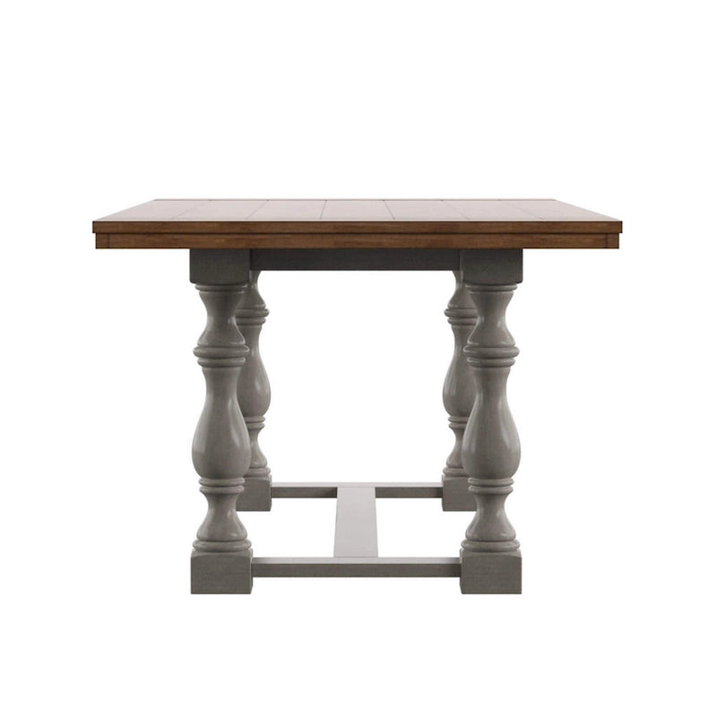 Eleanor 78-inch Oak Dining Table with Turned Leg Trestle Base by iNSPIRE Q Classic