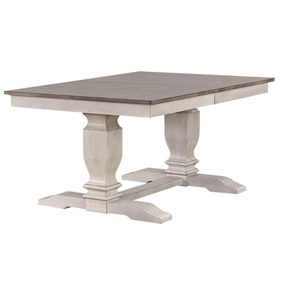 Double Transitional Base Dining Table In Ash - N/A