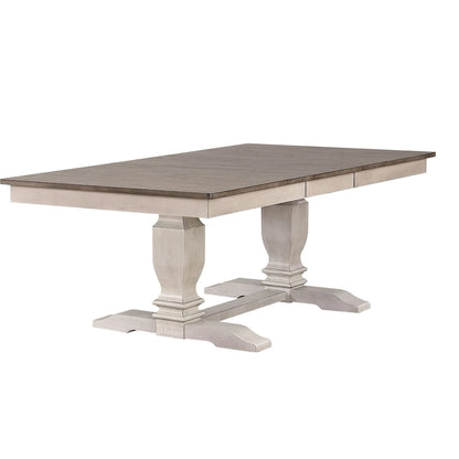 Double Transitional Base Dining Table In Ash - N/A